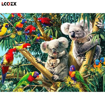 LCOZX Complet Piața Diamant Pictura Koala Animal Home Decor Broderie Imagine Artizanat Arta Mozaic Kit