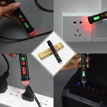 NEWACALOX AC 12-1000V Non-Contact Tester de Tensiune cu LED Sensibilitate Reglabilă Lanterna Tip Stilou Digital Detector de Tensiune