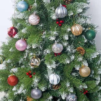 24 buc / Set Pom de Crăciun Pandantiv boule de noel se toarnă sapin 6cm Minge de Crăciun pentru Decorarea Pomul de Crăciun, Bile de Crăciun Decor