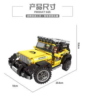 Xingbao Vehicul Kit de Construcție Camion Mecanice Blocuri Technic Masina de Blocuri SUV Jeep Caramida STEM de Crăciun