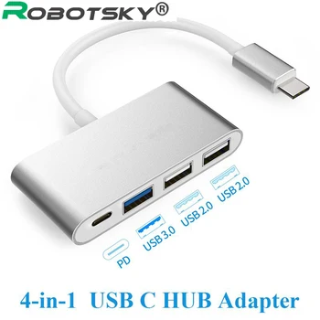 USB de Tip C, 4 Porturi HUB Adaptor PD USB 3.0 USB 2.0 Multiport USB Splitter 5Gbps Super-Viteza de Transfer de Date Hub Pentru Laptop Macbook