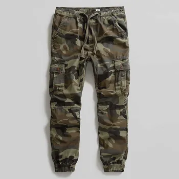Stil militar de Camuflaj, Pantaloni Barbati SLIM Joggers Harem Tactice Pantaloni Largi Bagge Elastic Talie Pantaloni Haine de Bumbac