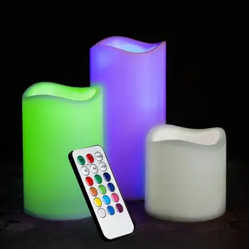 Lumanari de Lumini, LED-uri Lumânări fără flacără de Lumină cu Timer Operat Buna Pâlpâie Lumina Bateriei Lumânare de Control de la Distanță G4I4