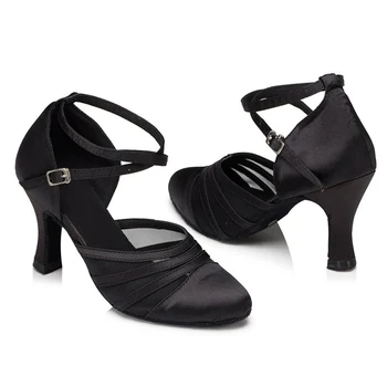 Dansurile De Bal Pantofi Pentru Femei Fete Doamne Tango/Bal/Latină/Moderne, Cu Toc Clasic Din Satin Interior Pantofii De Dans Dropshipping