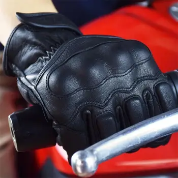 FANTOMA de CURSE de Motociclete Mănuși de Protecție împotriva Frigului Motocross Mănuși din Piele Retro Respirabil Anti-toamna Ecran Tactil rezistent la apa