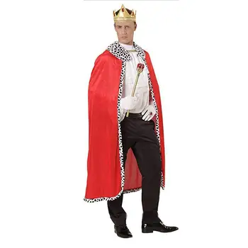 Royal Red Velvet Regina King Deluxe Cape Mantie de Fantezie, Costum de 120cm Carnaval, Cosplay Copii Adulți