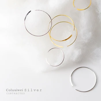 Colusiwei Veritabil 925 Sterling Silver Mare Hoop Cercei pentru Femei Minimalist Simplu Ureche Cercuri Moda Bijuterii de Argint 2020 NOU