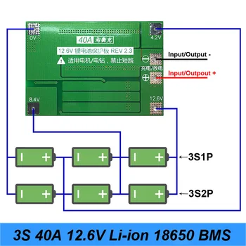 3S 40A Pentru Șurubelniță 12V Li-Ion 18650 Bms Pcm Bord de Protecție a Bateriei Bms Pcm Cu Echilibru li-ion Baterie Pack Module