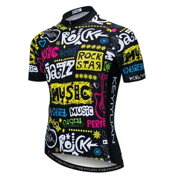 2020 Bărbați ciclism jersey jersey Biciclete MTB Pro Tricou Maillot Ropa Ciclismo de Top de Curse de Biciclete drum de munte ciclu top negru cu galben