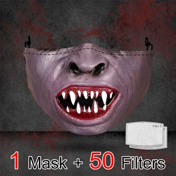 Pentru Adulti Lavabile Refolosibile Față Măști De Gura De Moda Craniu Imprimate Petrecere De Halloween, Masti Praf Pânză Masca
