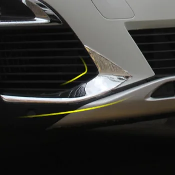 Tonlinker Exteriorul lămpii de ceață Față de poziția de Acoperire autocolant pentru Peugeot 3008/GT 2017-19 Styling Auto 2 BUC ABS Cromat Capac autocolant