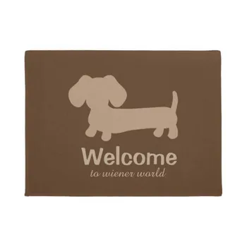 Bine ati venit la Wiener Dog World Usa mat Decor Acasă de Intrare Non-alunecare de Ușă Saltea de Cauciuc Lavabil Podea