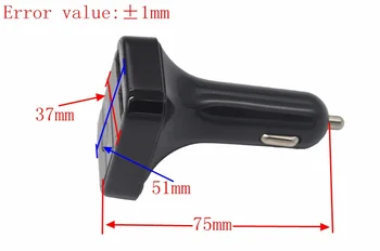 Universal Bluetooth Car Kit Transmitator FM MP3 Player Cu LED Dual USB Încărcător Rapid Afișare Tensiune Micro SD TF Muzica de Joc