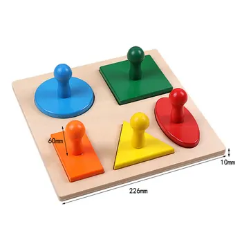Montessori Multiple forme de Culoare Forme de Puzzle Jumbo Buton de Puzzle Copilul Preșcolar Materiale de Învățare Senzorială Jucarii pentru Copii