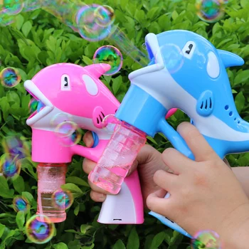50ml Masina de Bule de Desene animate Delfin Electronice Automate Intermitente jucării Drăguț Pistolul de Apă în aer liber Jucărie Muzică cel Mai bun Cadou Pentru copii