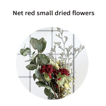 Naturale Hidroponice de Plante Uscate Buchet de Flori de Grâu cu Maro Vase de Sticla Set Pentru DIY stil Nordic Decorare Masă de Nuntă