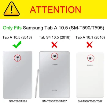 360 de Rotație PU Piele Caz Pentru Samsung Galaxy Tab s 10.5 2018 SM-T590 T595 T597 acoperire pentru Samsung Tab s 10.5 caz+Film+Pen