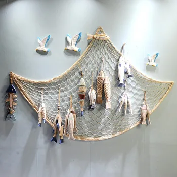 Decorațiuni Interioare Decorative De Epocă Pește Frigarui De Sculptură În Lemn Mediteraneene, Pește De Uz Casnic Retro Decor Maison Decor Acasă