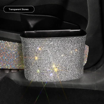 Masina de Gunoi cosuri de Gunoi Cutie Interior Styling pentru Spate Scaun Față Titularul Diamant Accesorii de Lucruri Utile Auto Decor