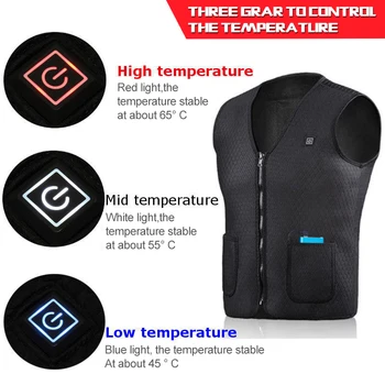 NOUĂ Bărbați Femei Electrice Incalzite Vesta USB Încălzire Jacheta Haine Cald Tampoane de Încălzire în aer liber pentru Drumeții, Alpinism, Ciclism