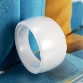 Design Clasic Alb-Negru Netede Curbate Ceramică Ring Pentru Bărbați Și Femei, De Calitate Superioară Bijuterii Inele Aniversare De Nunta, Cel Mai Frumos Cadou