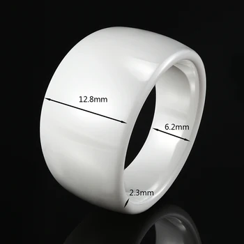 Design Clasic Alb-Negru Netede Curbate Ceramică Ring Pentru Bărbați Și Femei, De Calitate Superioară Bijuterii Inele Aniversare De Nunta, Cel Mai Frumos Cadou