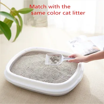Animale de companie semi-închise baie tava, cat splash guard, pisica, pisica, câine tava, bunuri de uz casnic cutie din plastic cu nisip litiera pisicii
