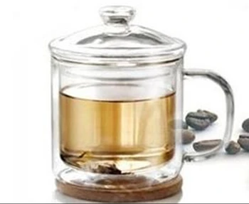 1 BUC LONGMING CASA New sosire vânzare fierbinte dublu borcan de sticlă retro clasic mari rezistente la căldură de sticlă ceașcă de ceai 400ml Cani JO 1047