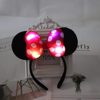 Disney Mickey luminos banda de susținere accesorii Minnie flash copii de lumini cu LED-uri accesorii de par lumini colorate jucării