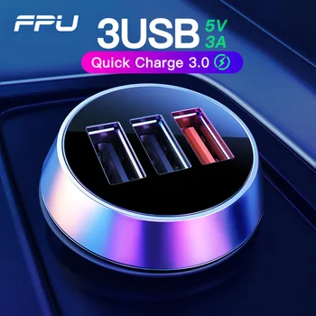 FPU Incarcator Auto USB 3 Porturi de Încărcare Rapidă 3.0 QC3.0 QC Încărcător de Telefon Mobil pentru iPhone Tableta Xiaomi 3A Rapid Incarcator Auto Adaptor