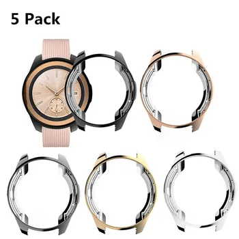 5 Pack Moale TPU Flexibil Caz pentru Samsung Galaxy Watch 42mm/46mm/de Viteze S3 Placare Inlocuit Capacul Subțire de Lumină Barei de protecție la Șocuri