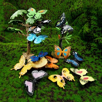 12pcs Simulare Fluture insecte model animal de acțiune Realiste figura decor acasă de Învățământ Cadou Pentru copii Copii hot toys set