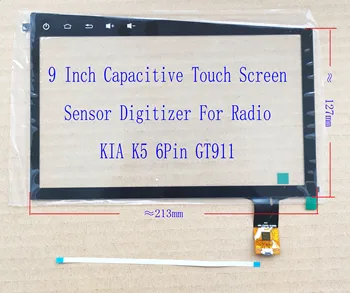 9 Inch Senzor Touch Screen Digitizer Pentru CarRadio Carplay KIA K5 6pini GT911 213*127mm
