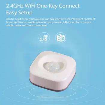 WiFi Smart Home Senzor de Miscare PIR Wireless cu Detector de Infraroșu de Securitate Sistem de Alarmă Antifurt pentru Acasa sau Birou Consumabile PXPA