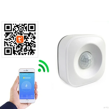 WiFi Smart Home Senzor de Miscare PIR Wireless cu Detector de Infraroșu de Securitate Sistem de Alarmă Antifurt pentru Acasa sau Birou Consumabile PXPA