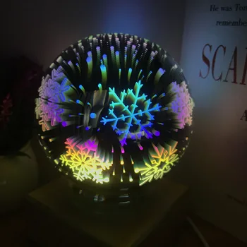 Fluture focuri de Artificii Univers Lumina de Noapte Sticlă Cristal Magic Ball USB Putere Lampă de Masă Dormitor Acasă de Crăciun Cadouri de Ziua de nastere