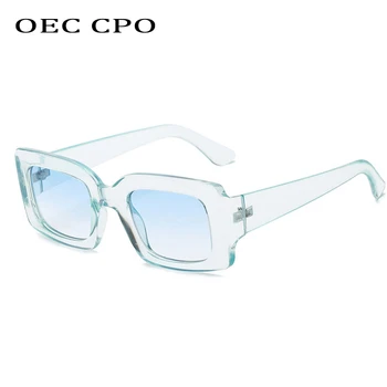 OEC CPO Leopard Cadru Pătrat ochelari de Soare pentru Femei Brand Design Vintage Ochelari de Soare de sex Feminin Mici Punk Ochelari Oculos De Sol UV400