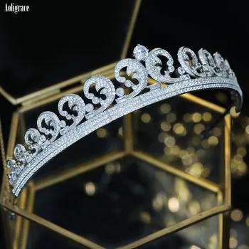 Mici Regina Mireasa Cubic Zirconia Diademe pentru Nunta CZ Printesa Coroana Concurs de Petrecere la 16 ani Caciulita Nunta Accesorii de Par