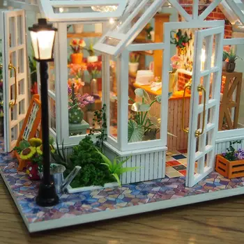 DIY Mobilier casă de Păpuși în Miniatură Jucării lucrate Manual din Lemn, Cabana, Casa Papusa Construirea Modelului de Jucărie Pentru Copii de Craciun Cadou de Ziua de nastere
