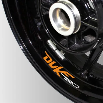 Un set de 8pcs de înaltă calitate Motocicleta Roata Autocolant Decal Reflectorizante Rim Motocicleta decal logo-ul pentru KTM Duke 790