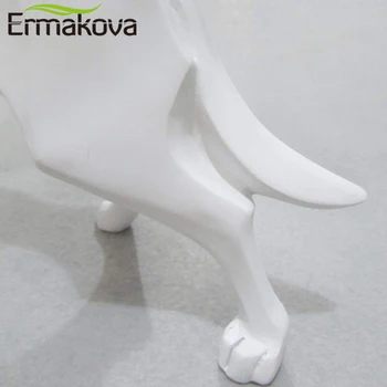 ERMAKOVA Lup Statuie Modernă Geometrice Abstracte Stil Rășină Lup Figurina Animal Office Home Decor Accesorii Cadou