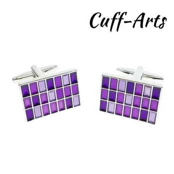 Cuflinks pentru Barbati de Culoare Violet Email Butoni de Manșetă Link-ul de Violet Dreptunghi Mic Model de Butoni de Cuffarts C10116B