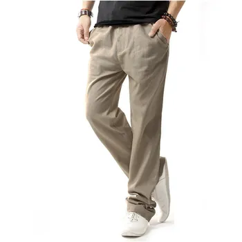 Lenjerie de pantaloni de vara subtiri secțiunea liber sport casual pantaloni culoare solidă de mari dimensiuni pierde respirabil pentru bărbați pantaloni M-5XL