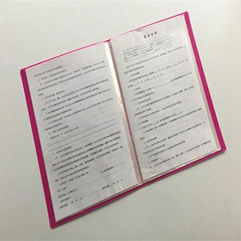 Biroul De Fișier Folder De Stocare Din Plastic Transparent Broșura Cu Informații Despre Dosar A4 Introduce 30/40/60/80/100 Pagina Testul Agrafa