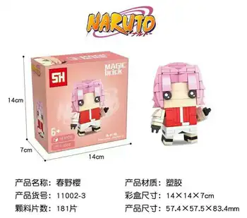Sasuke Naruto Li Locke Haruno Sakura brickheadz copii din plastic, asamblate bloc jucarii pentru copii cadouri