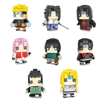 Sasuke Naruto Li Locke Haruno Sakura brickheadz copii din plastic, asamblate bloc jucarii pentru copii cadouri