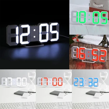 Stereo Ceas de Perete Electronic de Alarmă/Ceas 3 Luminozitatea LED Digital de Afișare 12/24 Petrecere Supplie Petrecerea de Ziua Decor Creativ