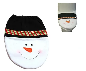 3 Alegere Stil 1 Buc Om De Zăpadă Capac Scaun De Toaletă De Baie Drăguț Capac De Toaletă Anul Nou Xmas Decor De Crăciun