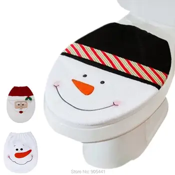 3 Alegere Stil 1 Buc Om De Zăpadă Capac Scaun De Toaletă De Baie Drăguț Capac De Toaletă Anul Nou Xmas Decor De Crăciun
