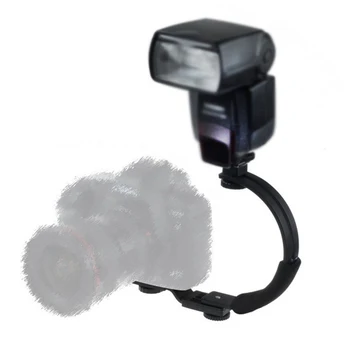 De Vânzare la cald Fotografie C-în Formă de Pantof Fierbinte Flash Bracket suport Pentru Video cu LED-uri de Lumină aparat de Fotografiat DSLR camera Video Flash Speedlite Speedlight